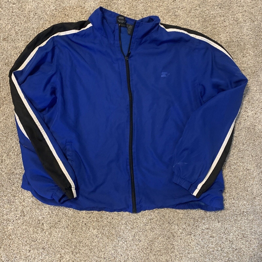 Vintage Starter Jacket Blue XL 46/48 Windbreaker Full Zip